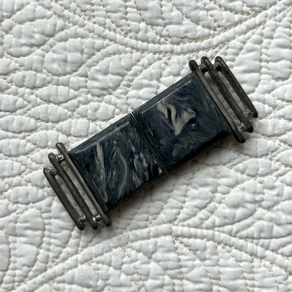 Vintage 1930s Early Plastic Belt Buckle / Machine Age Art Deco